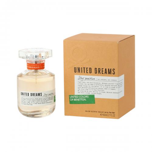 BENETTON UNITED DREAMS STAY POSITIVE EAU DE TOILETTE SPRAY FOR WOMEN 80 ML