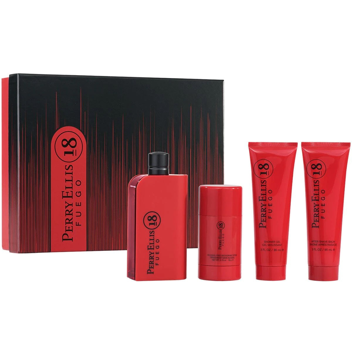 SET PERRY ELLIS 18 FUEGO PARA HOMBRES -4/P