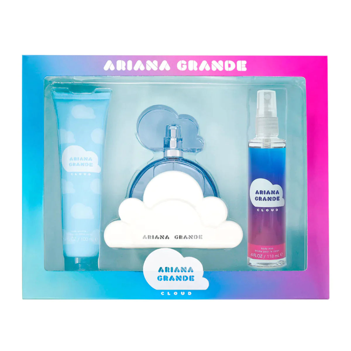 SET ARIANA GRANDE CLOUD, EDP 100ML,BODY MIST 118ML,CREMA CORPORAL 100ML